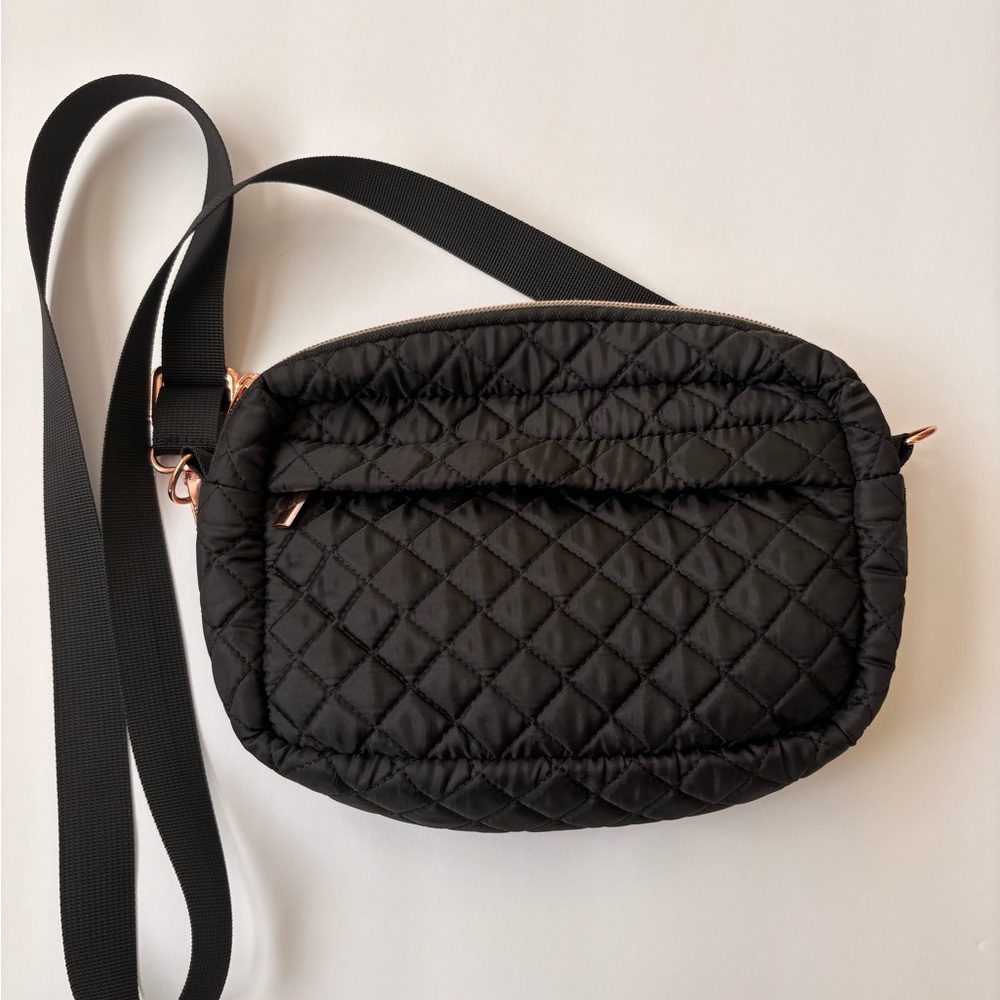 Elegant Black Quilted Crossbody Bag